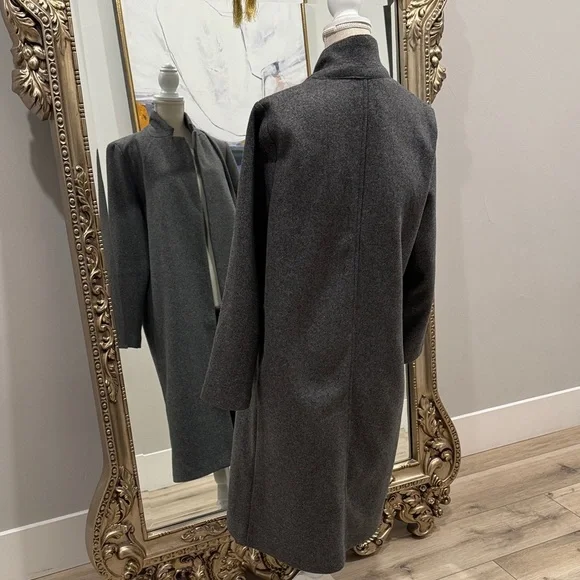 Love Tree Charcoal Open-Front Pea Coat - Picture 4 of 5